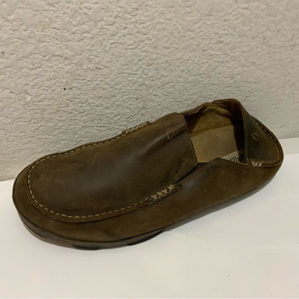 Olukai Moloa Brown Slip On Loafers Casual Shoes Men's 14